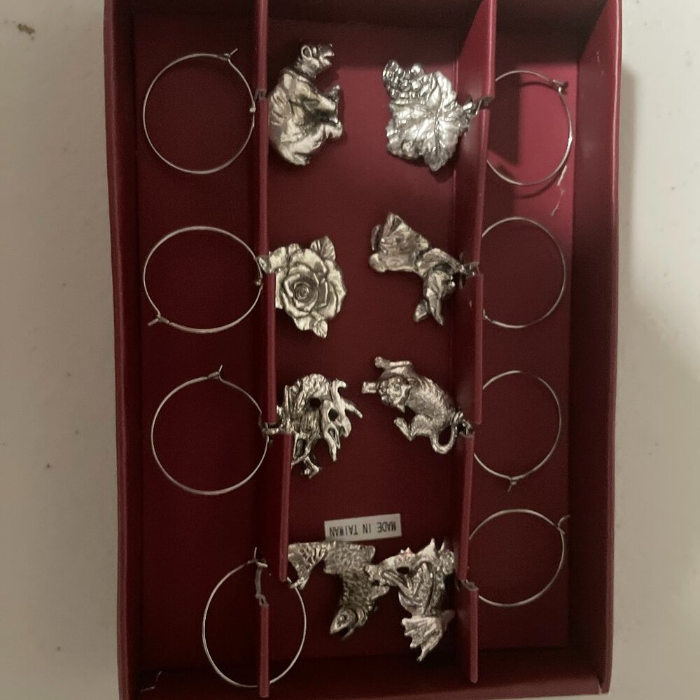 8 Arthur Court Wine Identifiers Charms Wildlife Animals